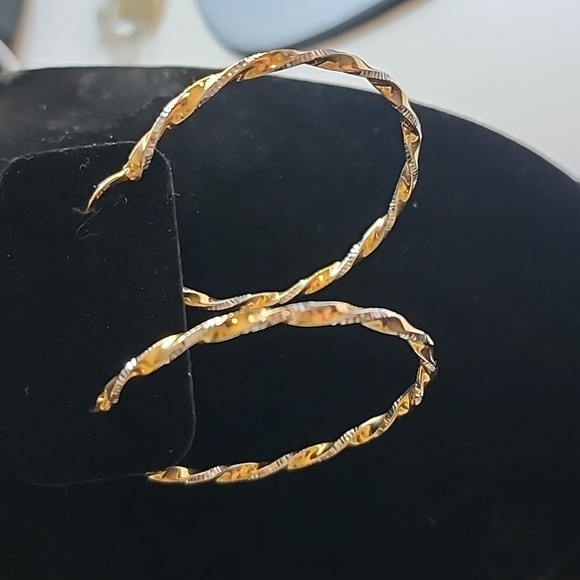 Jewelry - Two-toned hoop earrings